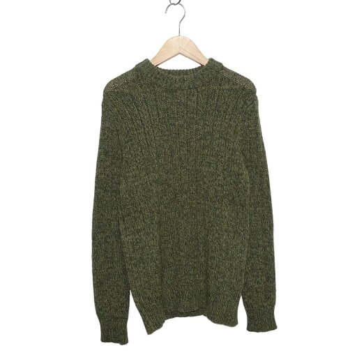 L.L.BEAN RIB WOOL KNIT SWEATER OLIVE 500948 Size-S エルエルビーン ウール ニット クルーネック 大名店【中古】 L.L.BEAN RIB WOOL KNIT SWEATER OLIVE 500948 Size-S エルエルビーン ウール ニット クルーネック 大名店【中古】