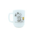 Fire-King Vintage 60s PEANUTS SNOOPY MUG WHITE ファイヤーキング ヴィンテージ ビンテージ ピーナッツ スヌーピー マグカップ 大名店【中古】