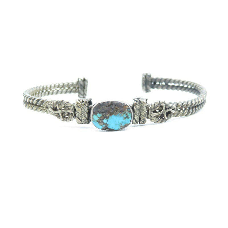 NAVAJO TWIST TURQUOISE BANGLE ナバホ ツイスト ターコイズ バングル ブレスレット 大名店【中古】