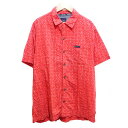 TOMMY HILFIGER 90s TOMMY JEANS S/S SHIRT Size-M トミーヒルフィガー トミージーンズ シャツ レッド 大名店【中古】