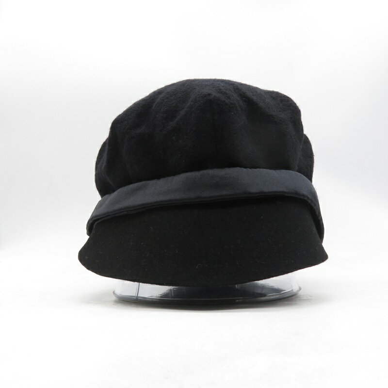 ANN DEMULEMEESER WOOL CASQUETTE SIZE S BLACK アン ドゥムルメステール ウール キャスケット 帽子 大名店【中古】