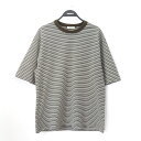 UNIVERSAL PRODUCTS MULTI BORDER S/S T-SHIRT ボーダー Tシャツ ロゴ 大名店【中古】