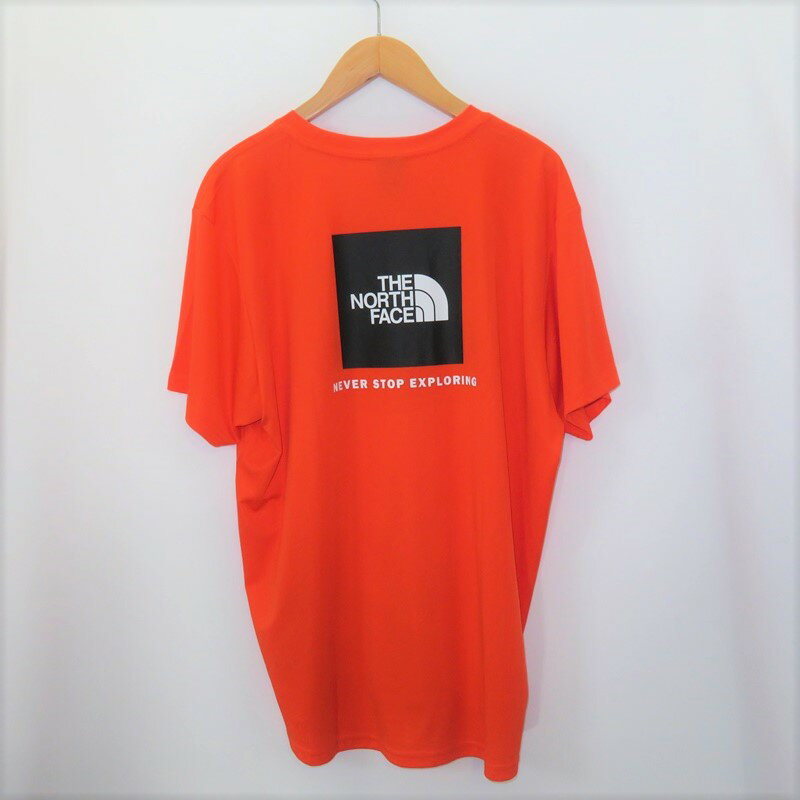 THE NORTH FACE SQUARE LOGO TEE ORANGE SIZE XL ザノースフェイス バック スクエアロゴ Tシャツ オレンジ 大名店【中古】