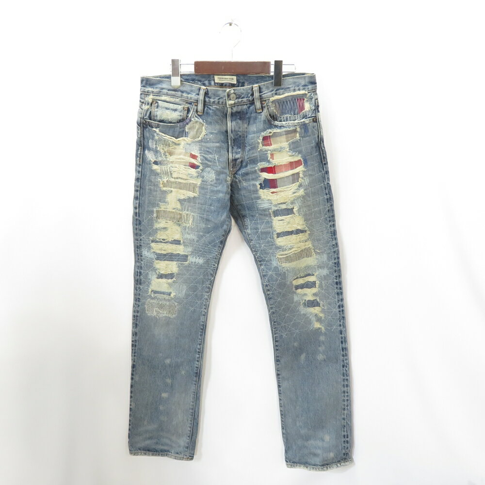 RON HERMAN DAMAGE CRASH DENIM PANT Size-31 ロンハーマン デニム ダメージ パンツ 大名店【中古】 1