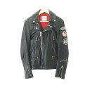 LEWIS LEATHER×HYSTERIC GLAMOUR LIGHTNING SHEEP SKIN RIDERS Size-M ルイスレザー ヒステリックグラマー ライトニング レザー ライダース ジャケット 大名店【中古】