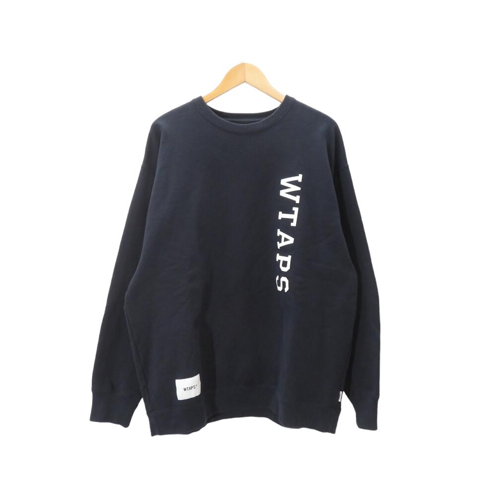 WTAPS 23ss DESIGN 01 SWEATER COLLEGE Size-3 231ATDT-CSM02 ダブルタップス カレッジ スウェット 大名店【中古】