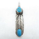 REDMAN. TURQUOISE SV FEATHER TOP PENDANT レッドマン ターコイズ付き ボンネット フェザー トップ 右向き 大名店【中古】