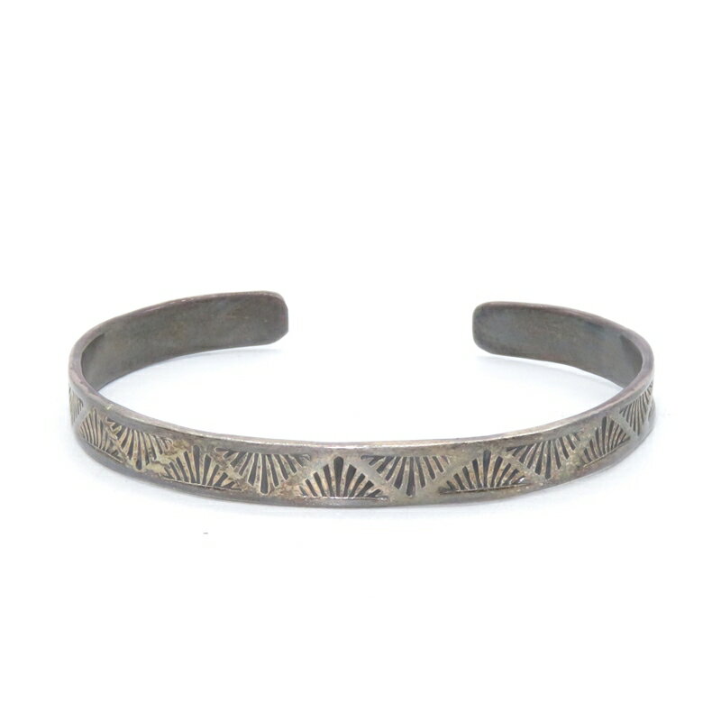 NAVAJO GENEVA RAMONE作 SILVER BANGLE ナバホ族 シルバーバングル ジェネバ ラモーン 大名店【中古】