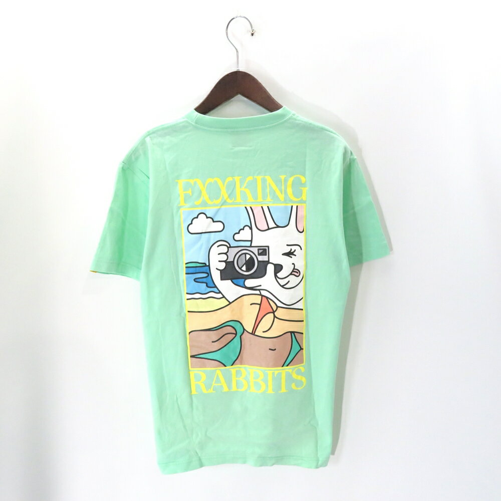 FR2 FXXKING RABBITS TEE MINT Size-M ファッキンラビッツ ロゴ Tシャツ ミント 大名店【中古】