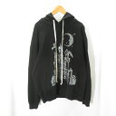 LOVE KILLER CASTLE RHINESTONE HOODIE Size-L ラヴキラー キャッスル ラインストーン プルオーバー パーカー ブラック...