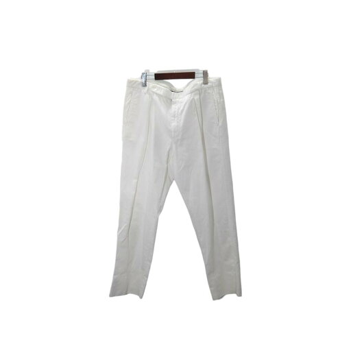 Ermenegildo Zegna COTTON TUCK PANT WHITE ゼニア コットン タック パンツ 大名店【中古】 Ermenegildo Zegna COTTON TUCK PANT WHITE ゼニア コットン タック パンツ 大名店【中古】