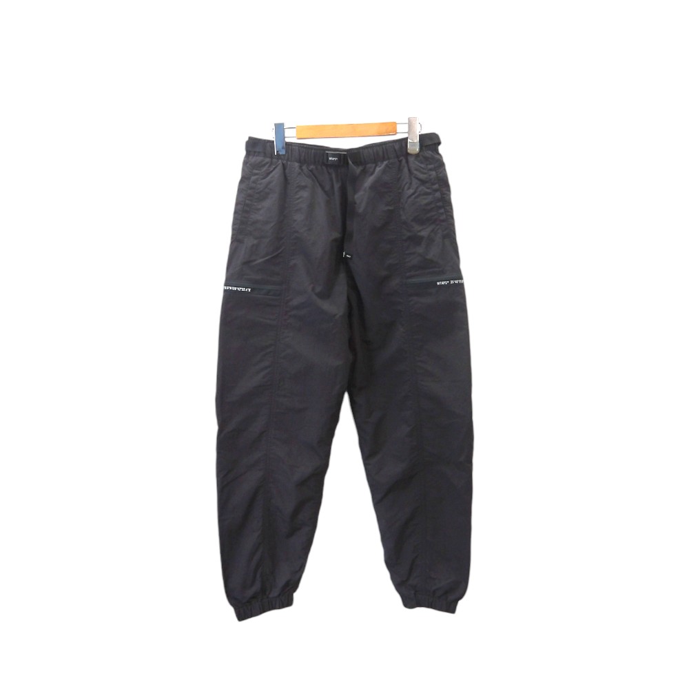 WTAPS 23aw TROUSERS NYRON. WEATHER BLACK サイズ2 232BRDT-PTM05 ダブルタップス トラウザーズ ナイロン ウェザー ジョガーパンツ 大名店【中古】