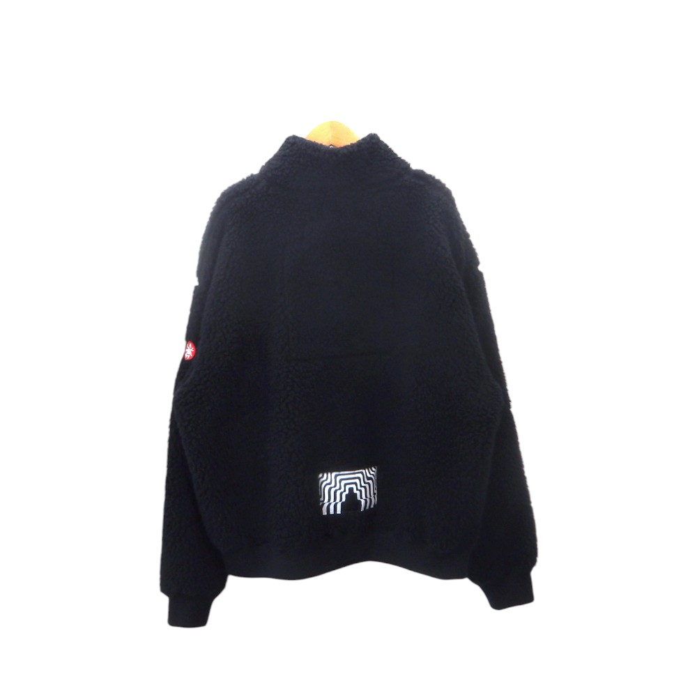 CAV EMPT. (C.E) HEAVY WOOL BOA HALF ZIP JACKET BLACK サイズXL CES24CS22 キャブ エンプト ヘビー ウール ボア ハーフ ジップ ジャケット 大名店【中古】