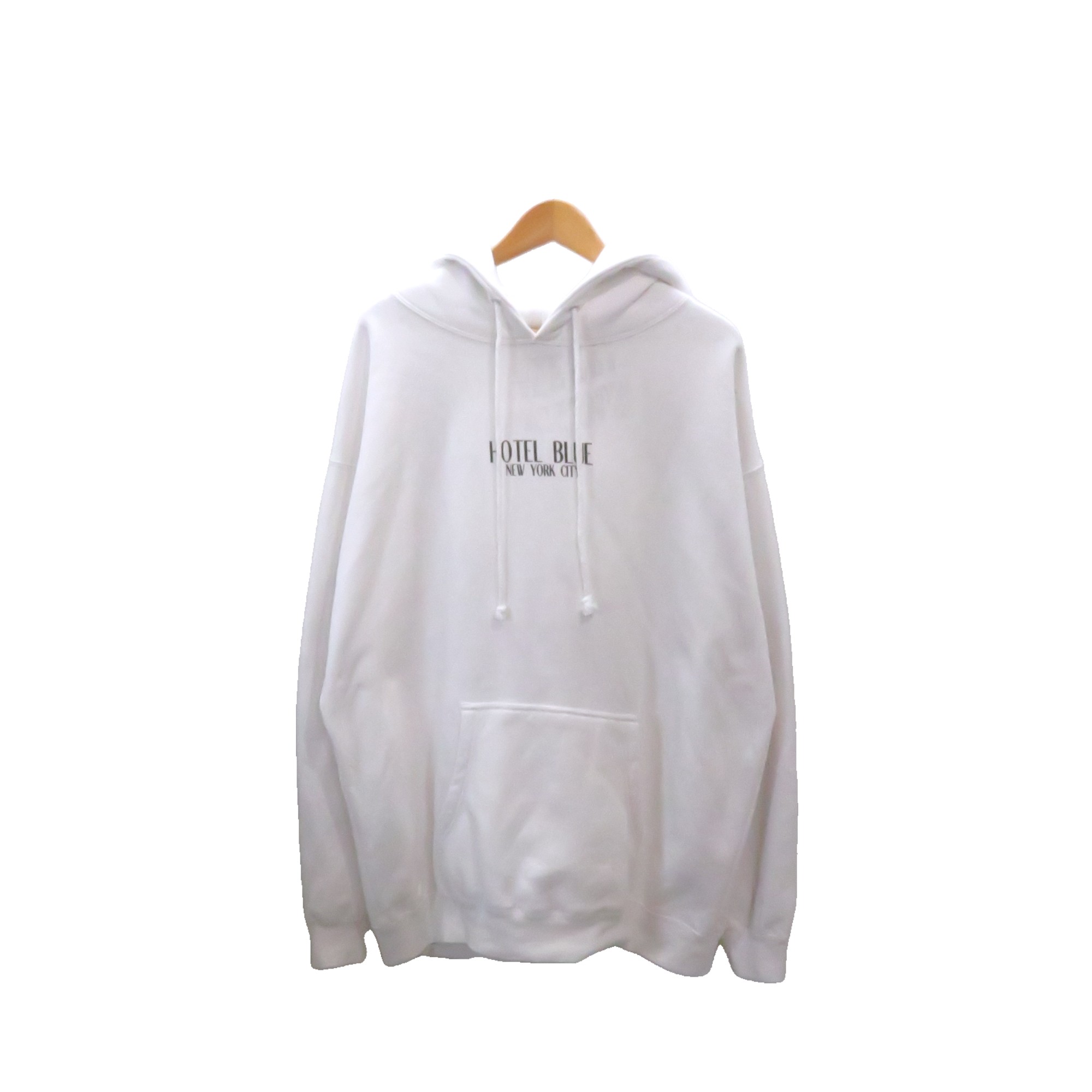 乐天商城 - HOTEL BLUE LOGO HOODIE WHITE サイズXL ホテル ブルー ロゴ フーディー パーカー プルオーバー 大名店【中古】