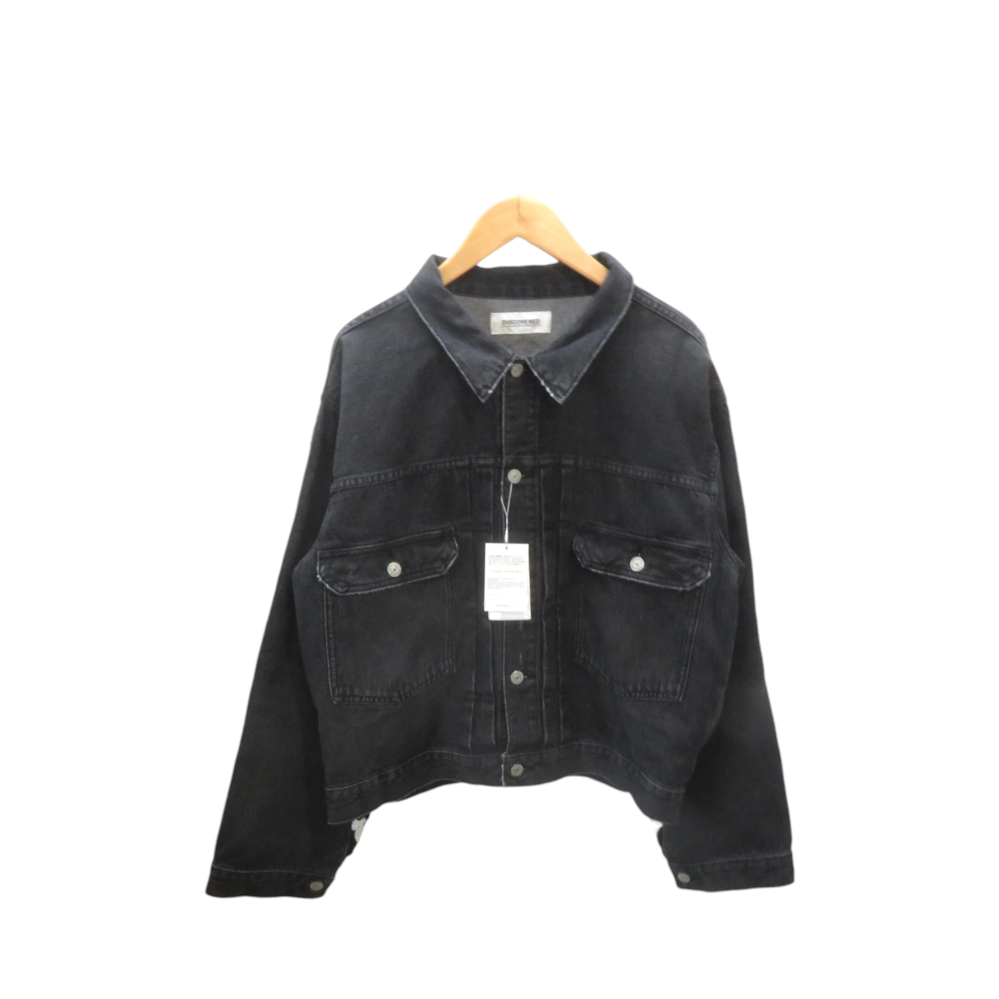 Rakuten - DISCOVERED 25SS CROCHET DENIM BLOUSON BLACK サイズ3 DC-SS25-BL-03 ディスカバード クロシェット デニム ブルゾン ジャケット 大名店【中古】