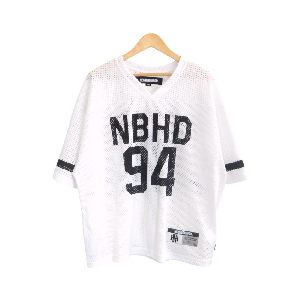 Rakuten - NEIGHBORHOOD 25ss HOCKEY V-NECK SS WHITE サイズS 251UNNH-CSM01 ネイバーフッド ホッケー ブイネック ショートスリーブ トップス メッシュ 大名店【中古】