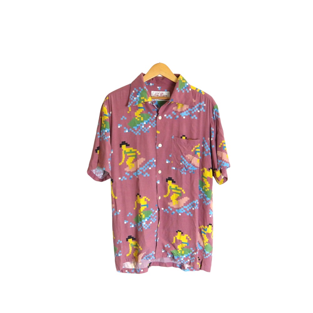 ALOHA BLOSSOM BIT SUPFER SHORT SLEEVE AZUKI サイズ4 アロハブロッサム ビット サーファー ショート..