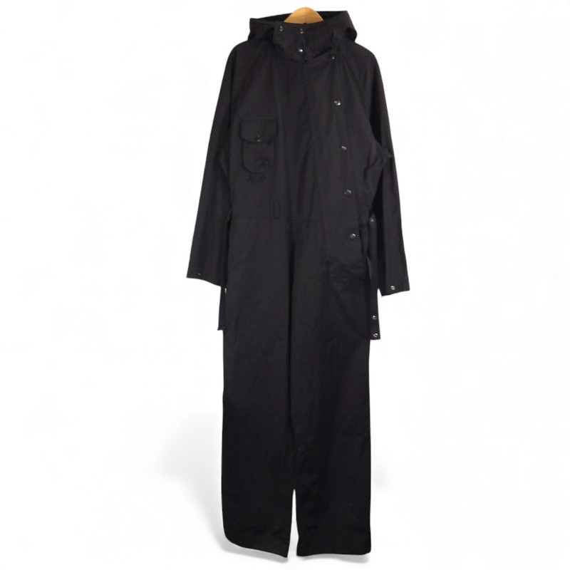 YOKE 23aw MILITARY JUMP SUIT BLACK サイズ2 YK23FW0532AO ヨーク ミリタリー ジャンプ スーツ ツナギ オールインワン 大名店【中古】