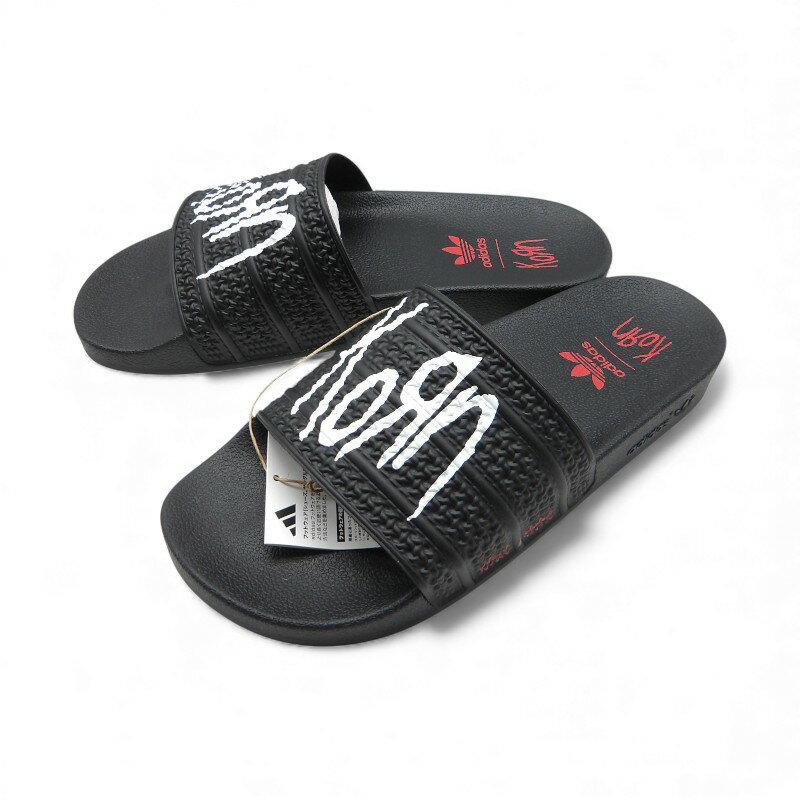 乐天商城 - KORN×ADIDAS 24aw ADILETTE BLACK サイズ29.5cm IH3753 箱有 コーン アディダス アディレッタ サンダル 大名店【中古】