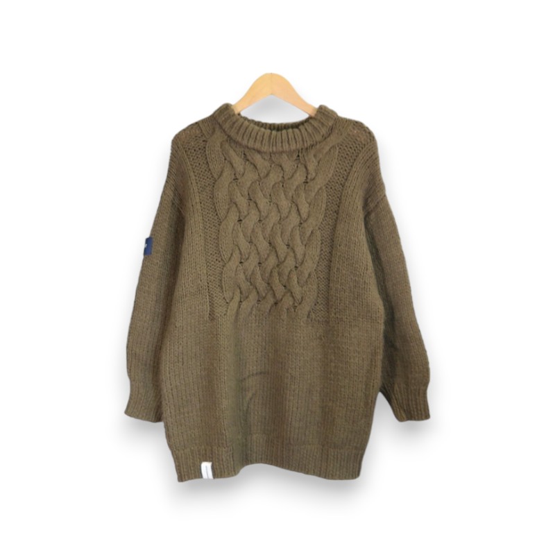 Rakuten - DESCENDANT 20aw FADED CABLE KNIT OLIVE サイズ2 202MADS-KNM02 ディセンダント フェーデッド ケーブルニット セーター 大名店【中古】