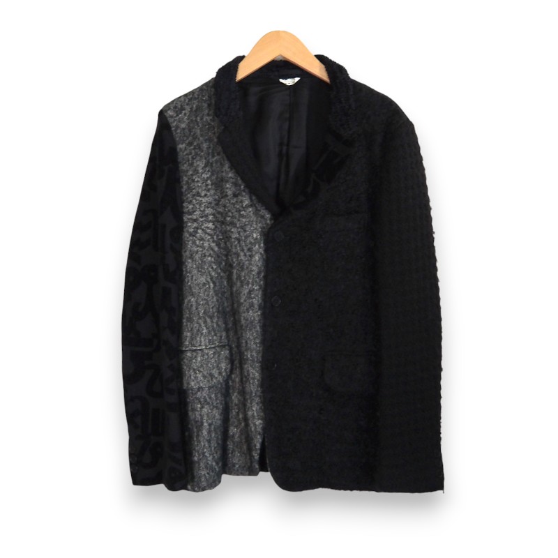 Rakuten - C.D GARCONS PLUS 12aw クレイジー切替 ラペルト 3B.JKT BLACK サイズM AD2012 日本製 コムデギャルソンプリュス クレイジー切替 ジャケット アウター 大名店【中古】