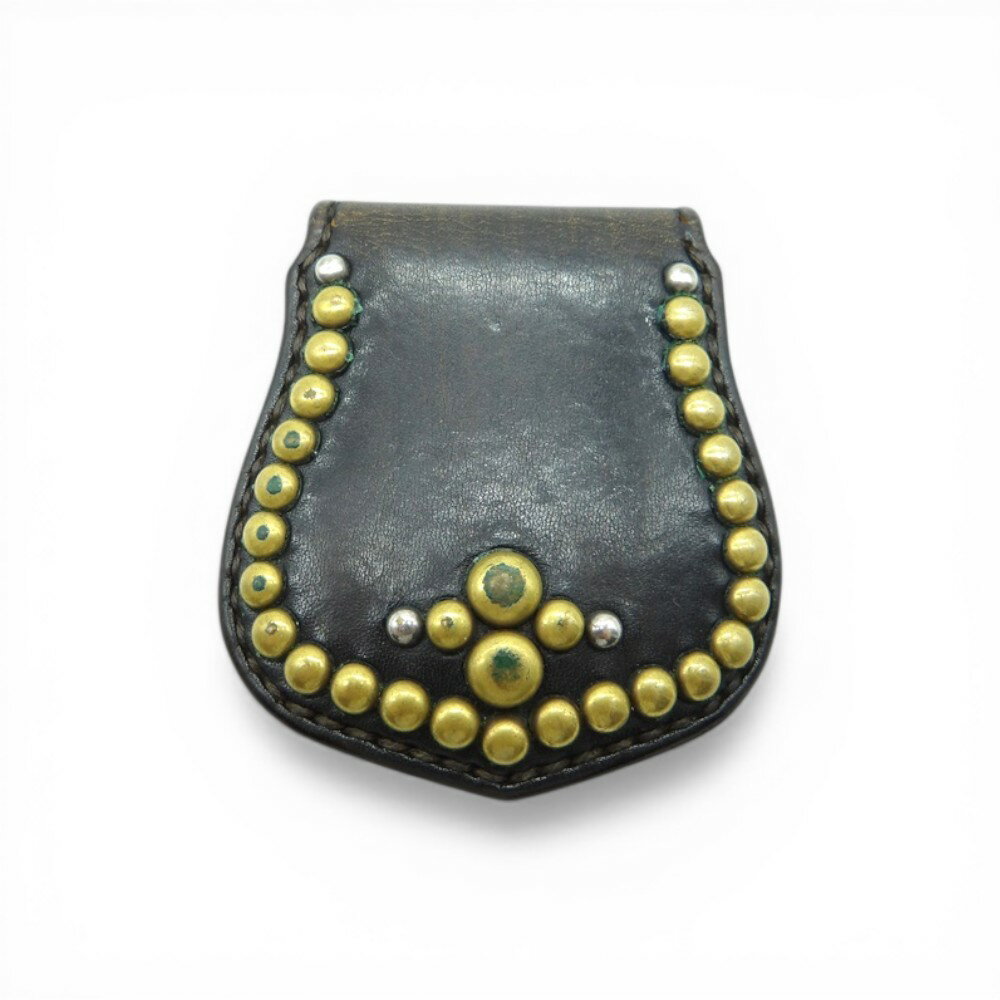 乐天商城 - CALEE STUDS LEATHER COIN CASE BLACK 付属品無し キャリー スタッズ レザー コインケース 小銭入れ 大名店【中古】