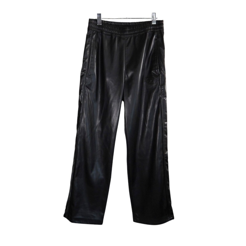 DIESEL 26ss P-ARTEN-PIPING-PGBX PANTS BLACK サイズS A21970 ディーゼル ピー アーテン パイピング パンツ レザー ボトムス 大名店【中古】
