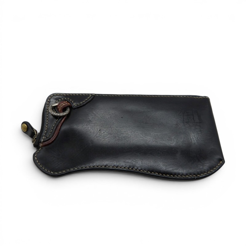 U, 吉 - THE FLAT HEAD LEATHER LONG WALLET BLACK ザフラットヘッド レザー ロング ウォレット 財布 大名店【中古】