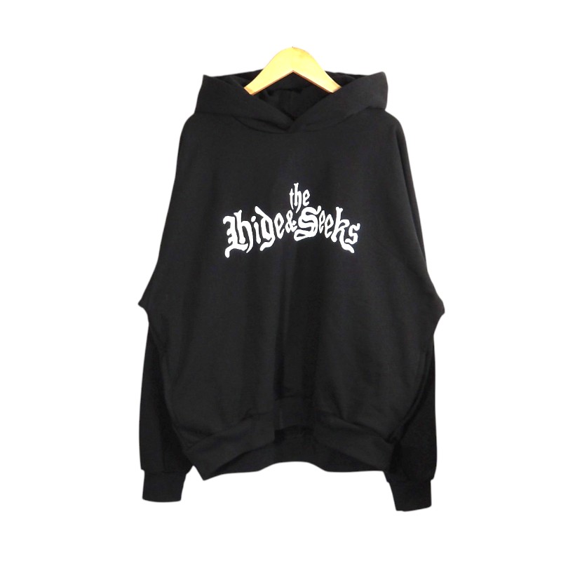 HIDE AND SEEK ブラックパーカー L プルオーバー美品 完売 西浦 HIDE AND SEEK - The H&S Hooded Sweat Shirt (BLACK) / 西浦徹 コラボ
