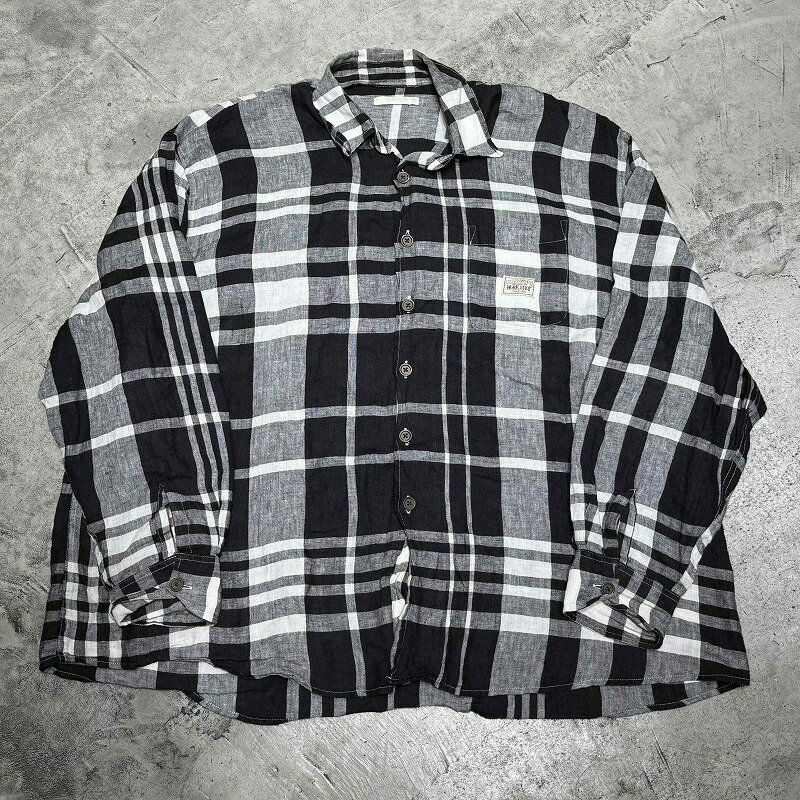 STUSSY 23ss OUR LAGACY BORROWED SHIRT BOLD CHECK LINEN SIZE-S WS3232BBC ステューシー アワーレガシー 長袖シャツ 心斎橋店
