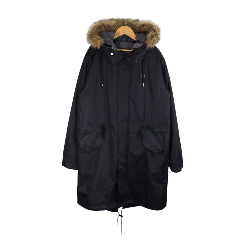 FRED PERRY ZIP IN LINER FISHTAIL PARKA BLACK サイズM J6504 フレッドペリー ジップ イン ライナー フィッシュテール パーカー ジャケット 大名店