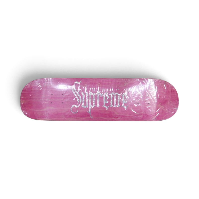 SUPREME 24aw RHINESTONE SKATEBOARD PINK 8.5 × 32.25 シュプリーム ラインストーン スケートボード デッキ 板 大名店【中古】