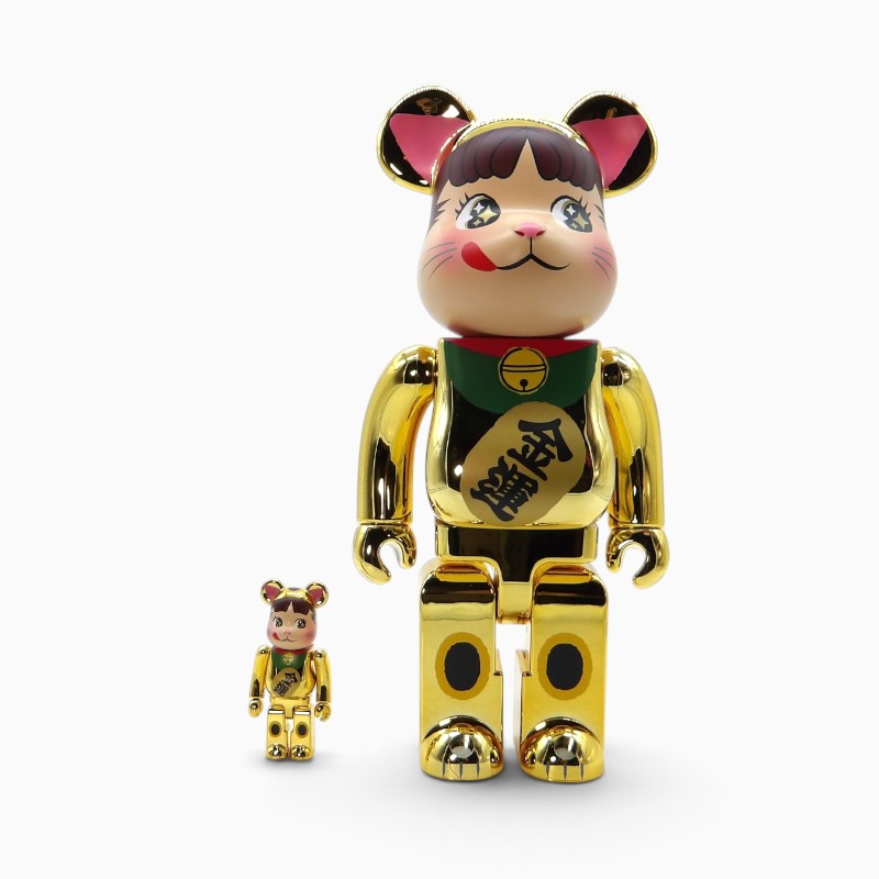 楽天市場】BE@RBRICK 招き猫 ペコちゃん 金メッキ 1000の通販