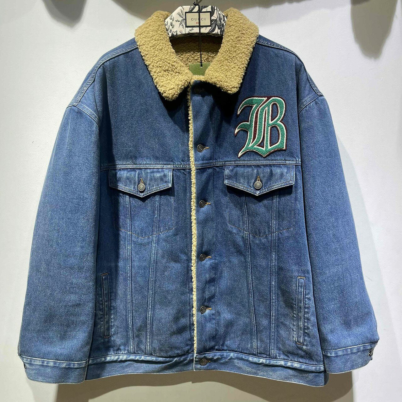 GUCCI DIY EMBROIDERED BOA DENIM JACKET SIZE-58 687832 XDA30 å ֥꡼ǥ˥ॷ󥰥㥱å ΢ܥ ضŹš