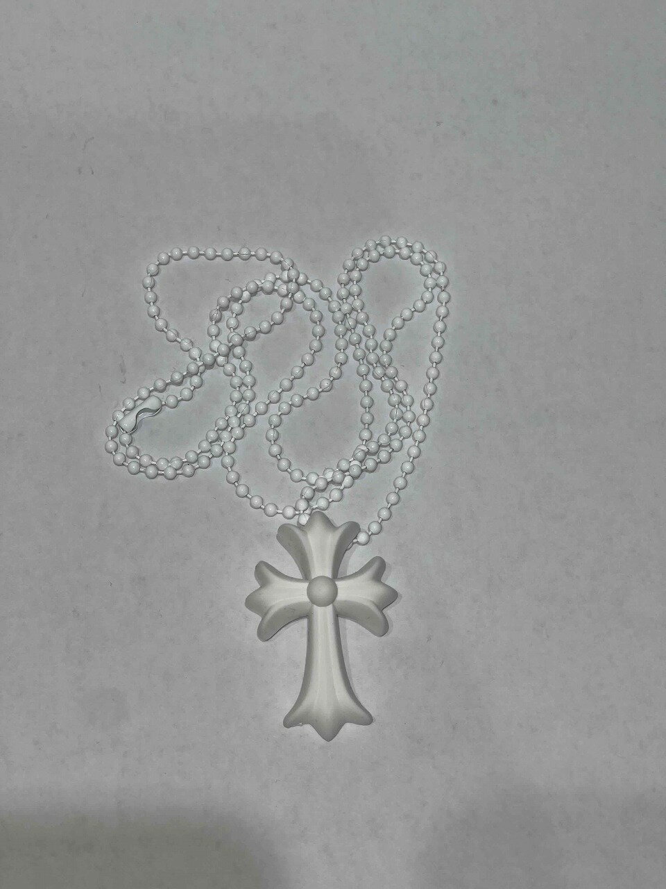 CHROME HEARTS RUBBER CH CROSS NECKLACE 