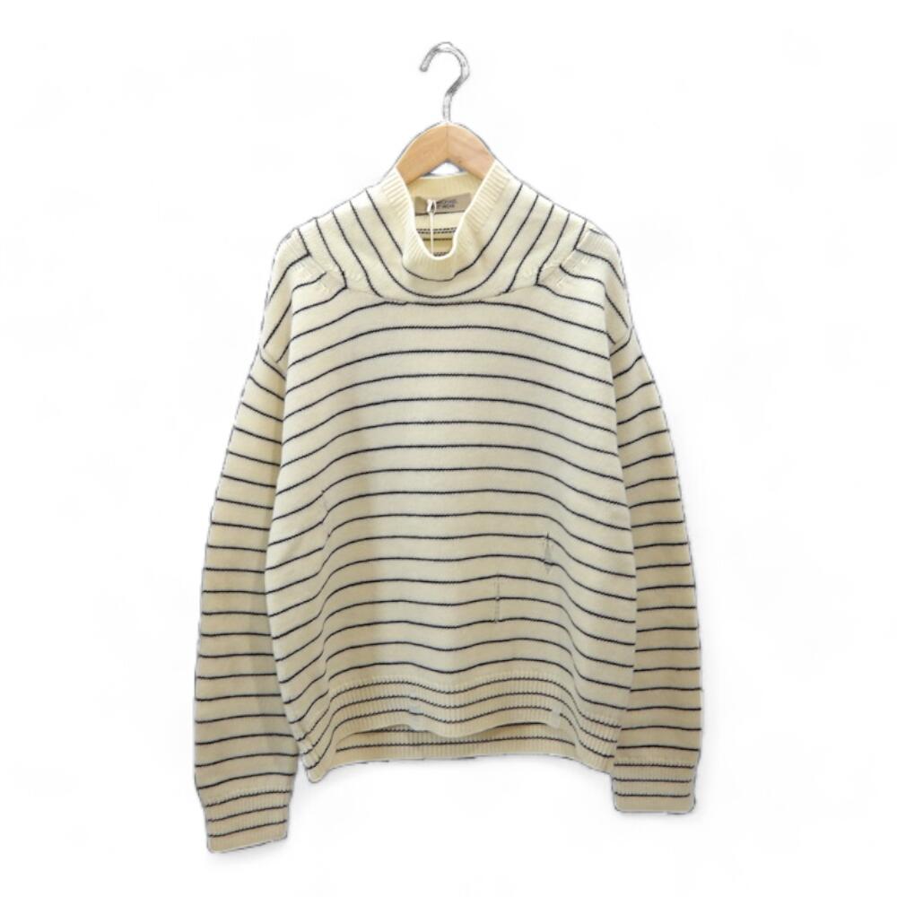 Rakuten - 71 MICHAEL BOTTLE NECK BORDER SWEATER Size-1 MC233K013 ミシェル ボトルネック ボーダー セーター ニット 大名店【中古】