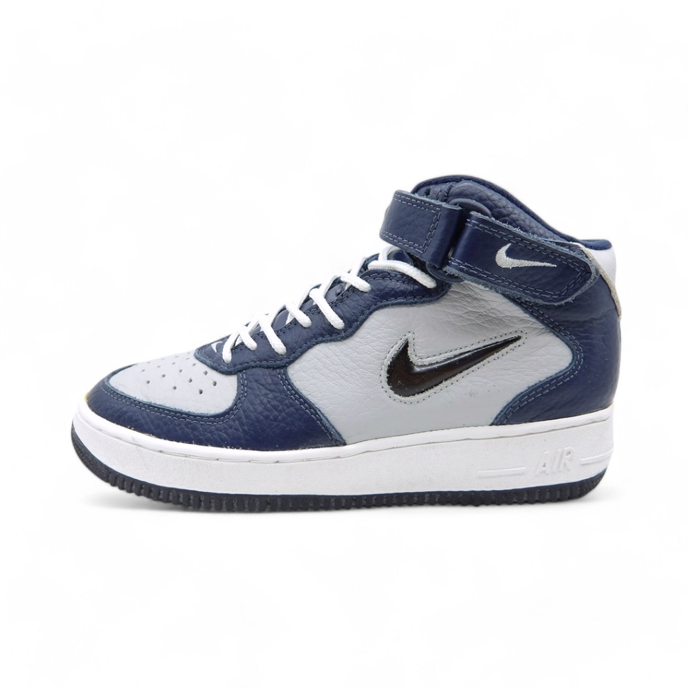 Rakuten - NIKE 1997 AIR FORCE1 MID SC NAVY/GREY サイズ26.5cm 630136-041 箱無し ナイキ エアフォース1ミッド ネイビー/グレー スニーカー 大名店【中古】