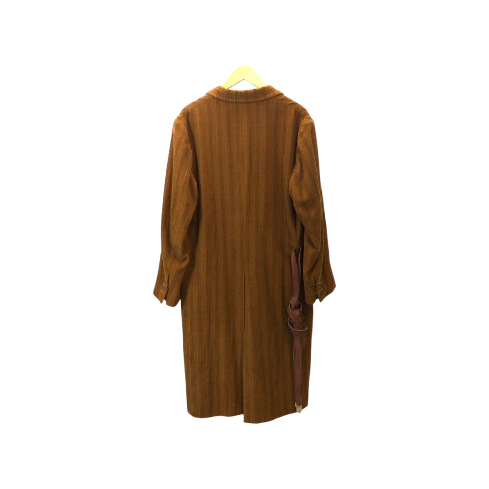THE LETTERS CORDUROY CHESTERFIELD COAT BROWN サイズS FW17-LJ002B ザ レターズ コーデュロイ チェスター フィールド コート 大名店【中古】