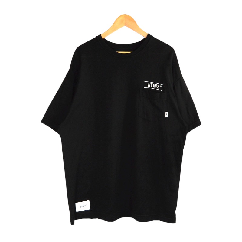 WTAPS 23SS SAC 02/SS/COTTON CREVASSE BLACK サイズ3 231ATDT-CSM41 ダブルタップス ショートスリーブ コットン クレバス Tシャツ トップス 大名店【中古】