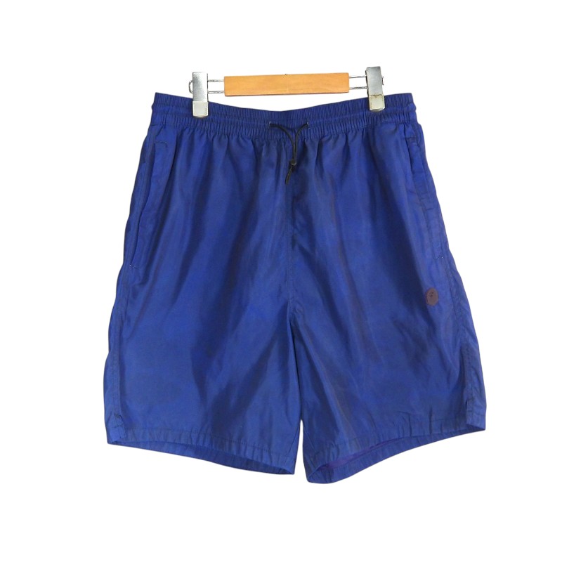 A BATHING APE CAMO HEAT REACTIVE SHORT BLUE サイズL アベイシングエイプ カモ ヒート リアクティブ ショーツ パンツ 大名店【中古】