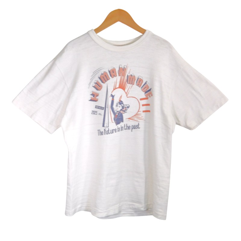 Rakuten - HUMAN MADE 25ss GRAPHIC TEE WHITE THE FUTURE IS THE PAST サイズL ヒューマンメイド グラフィック ティー ザフューチャーイザザパスト トップス 大名店【中古】