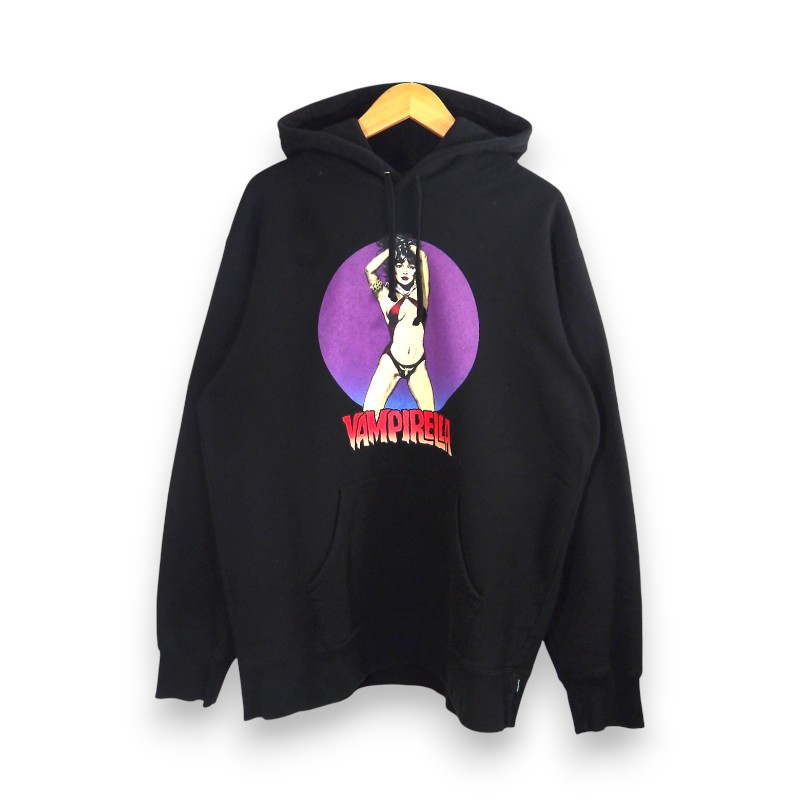 SUPREME 17ss VAMPIRELLA HOODED SWEATSHIRT BLACK サイズXL シュプリーム ヴァンピレラ フーデッド スウェットシャツ トレーナー パーカー トップス 大名店【中古】