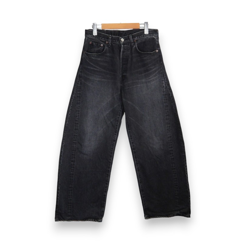 乐天商城 - STEIN DEFORMATION WIDE VINTAGE DENIM BLACK サイズS ST.1072 シュタイン ディフォメーション ワイド ヴィンテージ デニム ボトムス パンツ 大名店【中古】