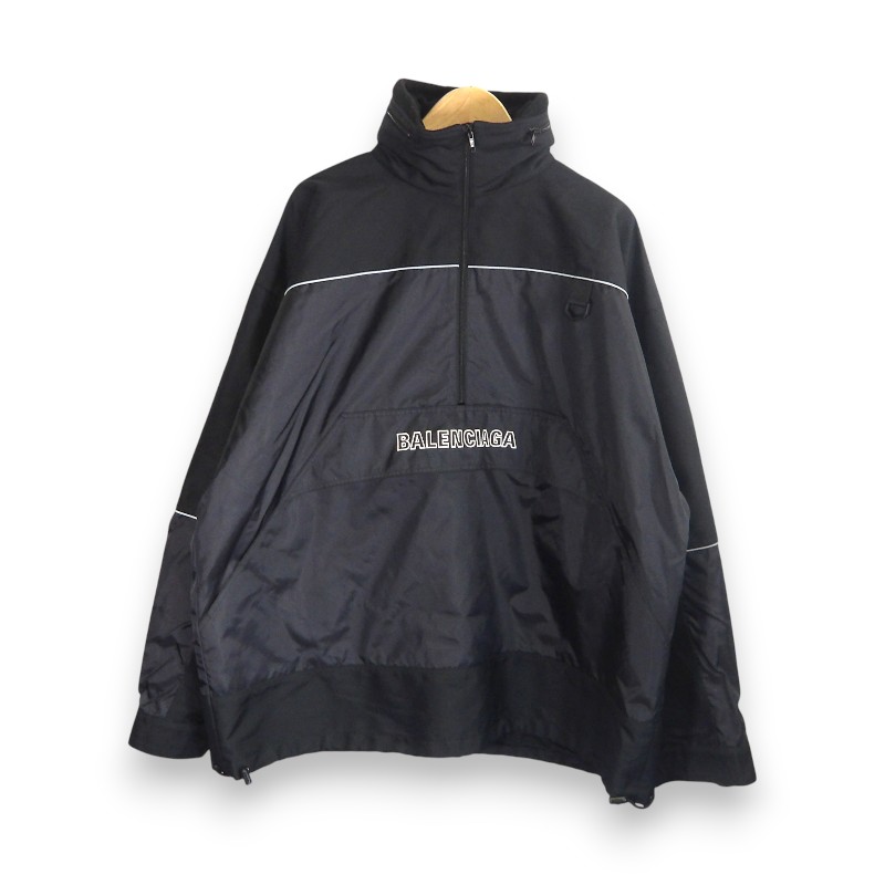 乐天商城 - BALENCIAGA 18aw NYLON ANORAK BLACK サイズ44 533917-TA018 バレンシアガ ナイロン アノラック ジャケット アウター 大名店【中古】