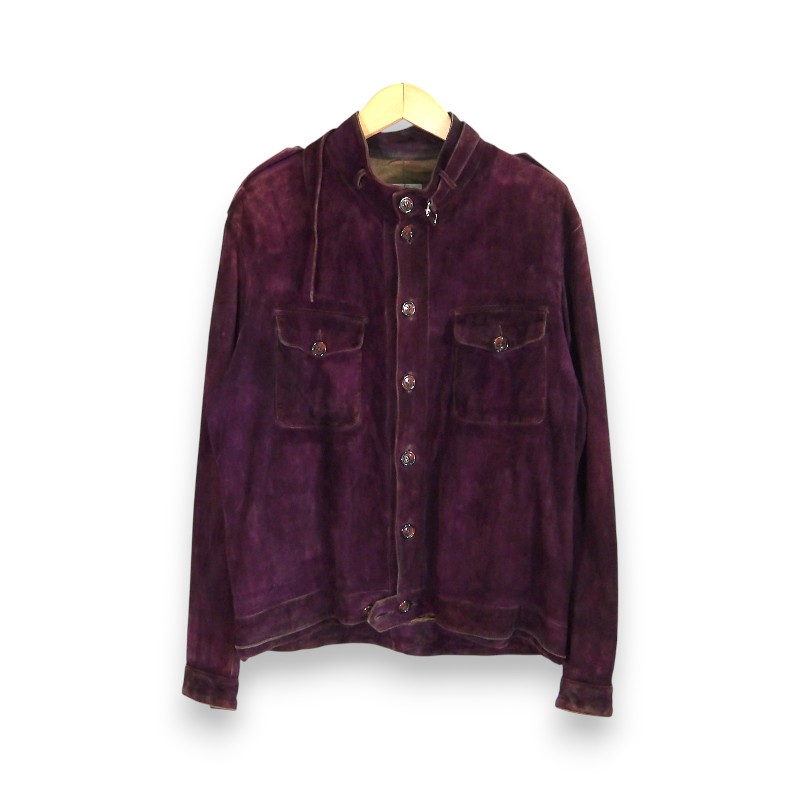 Rakuten - OLD THE DUFFER OF ST.GEORGE U.K SUEDE LEATHER JACKET PIRPLE サイズL ダファーオブセントジョージ ユーケー スエード レザー ジャケット アウター 大名店【中古】