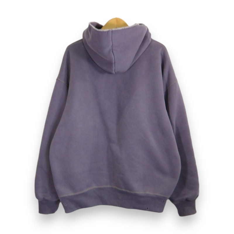 NEXUS7 25aw DAMAGED W-FACE LOCK HOODIE NAVY サイズ48 ROA-NNK-C0A ネクサスセブン ダメージド ダブルフェイス ロック フーディー ジップパーカー 大名店【中古】