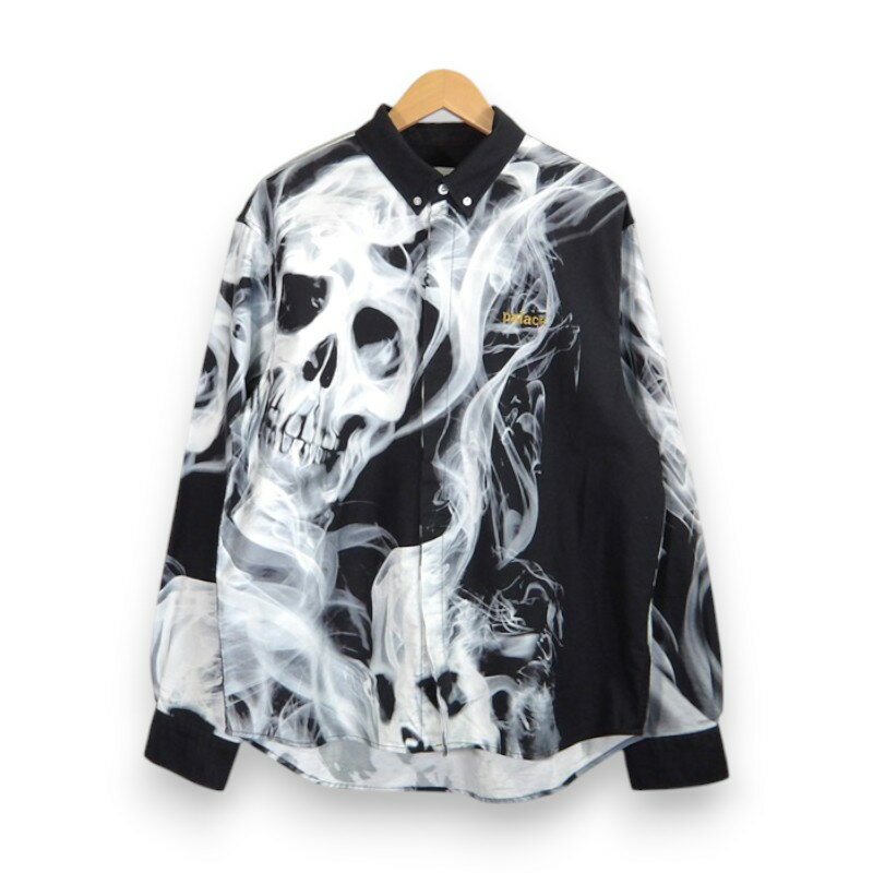 Rakuten - PALACE 26ss OXFORD SHIRT SMOKE BLACK サイズM パレス オックスフォード シャツ スモーク スカル 大名店【中古】