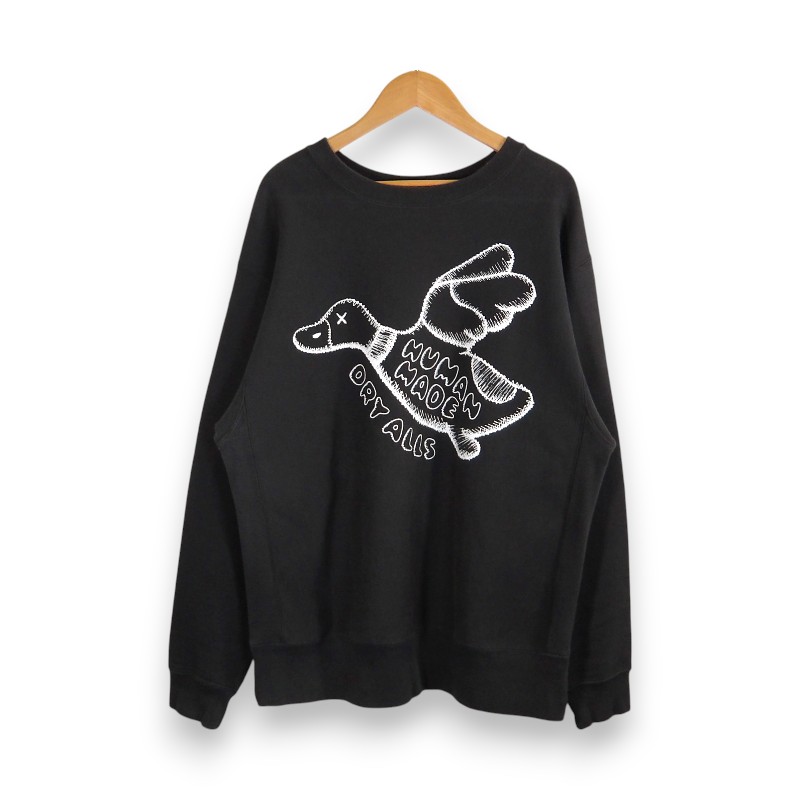 Rakuten - HUMAN MADE KAWS #2 SWEATSHIRT BLACK サイズXL ヒューマンメイド カウズ スウェットシャツ トレーナー トップス 大名店【中古】