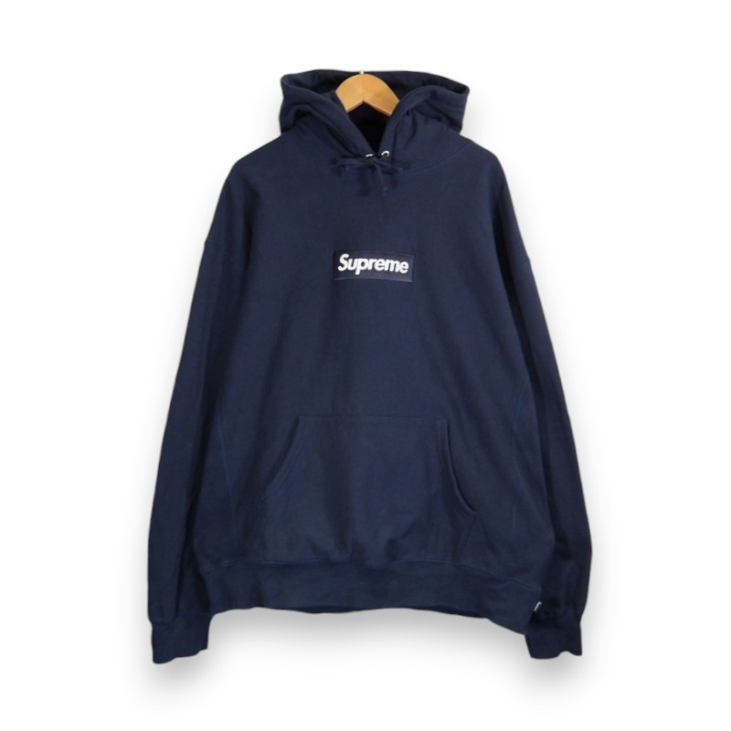 Rakuten - SUPREME 25aw Box Logo Hooded Sweatshirt Navy サイズXL シュプリーム ボックスロゴフーデッドスウェットシャツ パーカー 大名店【中古】