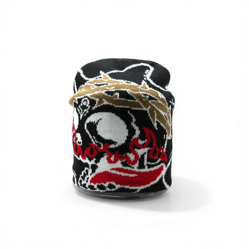 Rakuten - GLO GANG SKULL OF VENOM BEANIE BLACK グローギャング スカル オブ ヴェノム ビーニー ニット帽 帽子 チーフキーフ 大名店【中古】